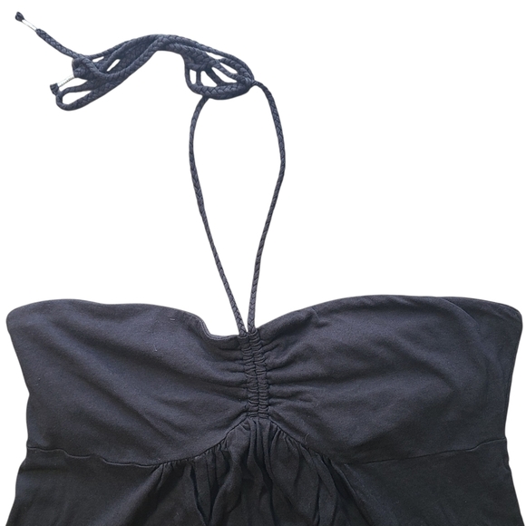 American Eagle Black Halter Sundress Women’s Large Y2K Strapless - Picture 4 of 9